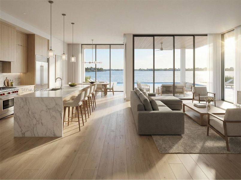 Furnished interior view inside a new home in , Marco Island (Image 6).