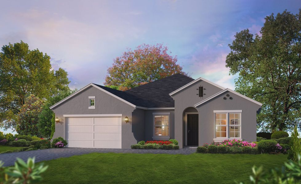 Representative exterior photo of a completed home built from the Juliette II by ICI Homes in Plantation Bay, Ormond Beach, FL (Image 3).