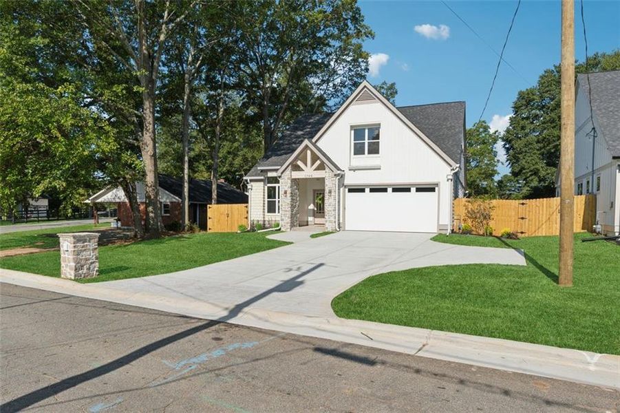 Front exterior of a new home in , Marietta, GA, highlighting curb appeal (Image 22).