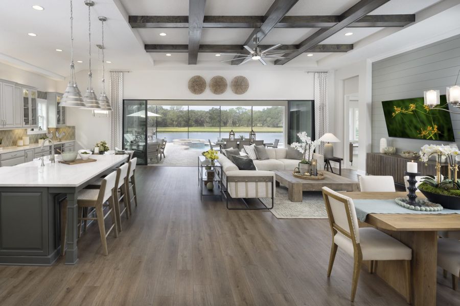 Representative furnished interior of a home built from the Biscayne II by Homes by WestBay in Crestwood Estates, Valrico (Image 6).