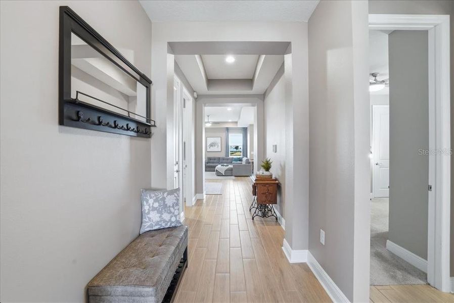 Furnished interior view inside a new home in Cypress Glen at River Wilderness, Parrish (Image 14).