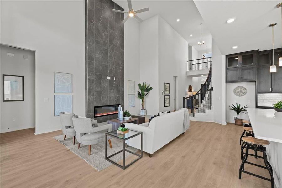 Furnished interior view inside a new home in Sunfield, Buda (Image 19).