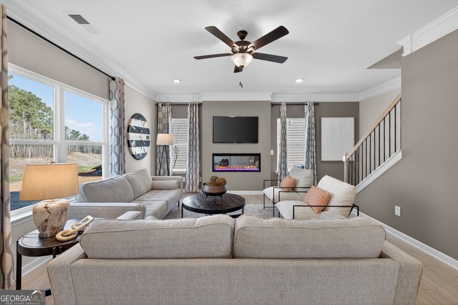Furnished interior view inside a new home in Bryson Farms, Byron (Image 6). Furnished interior view inside a new home in Bryson Farms, Byron (Image 6).