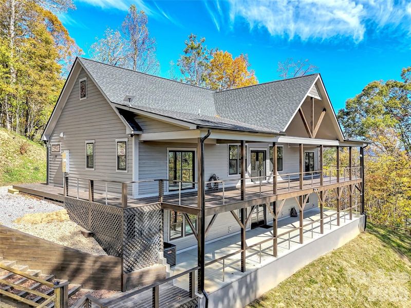Exterior details and patio area of a home in , Waynesville (Image 25).