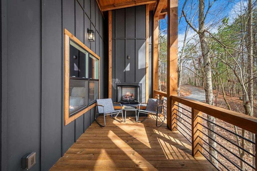 Exterior details and patio area of a home in , Morganton (Image 29).