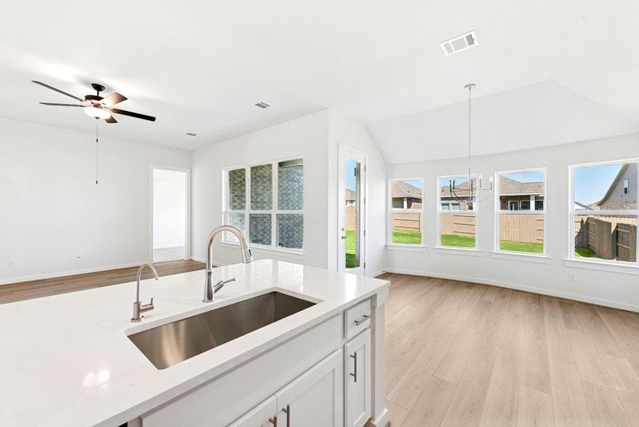 Furnished interior view inside a new home in The Colony, Bastrop (Image 9). Furnished interior view inside a new home in The Colony, Bastrop (Image 9).