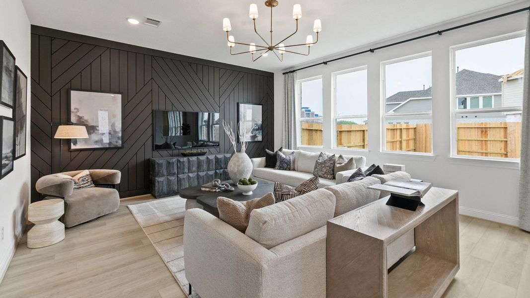 Representative furnished interior of a home built from the Mimosa by DRB Homes in Brookewater, Rosenberg (Image 8).