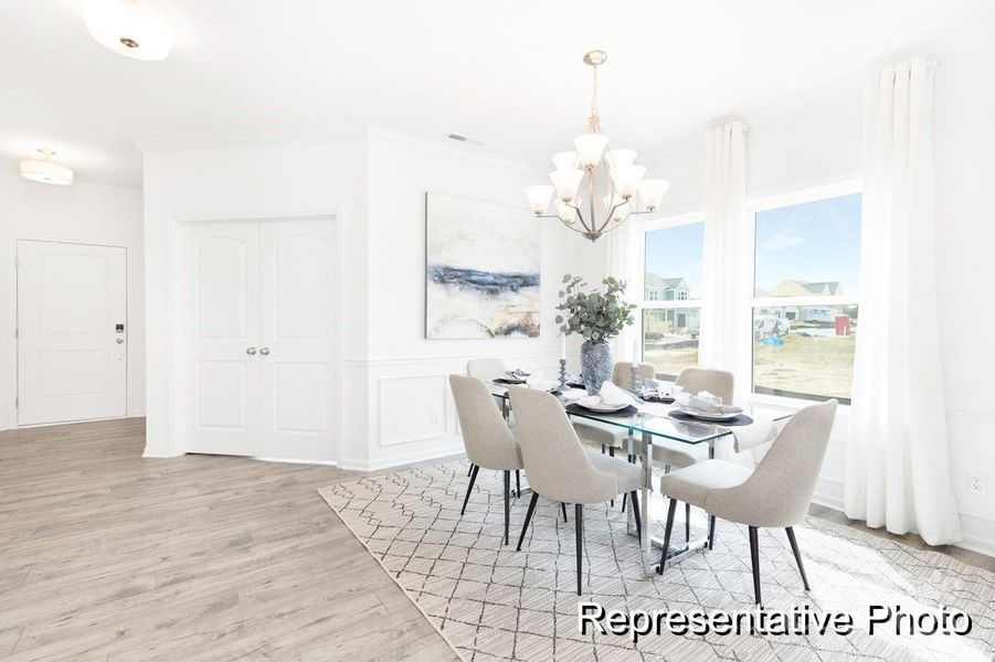 Furnished interior view inside a new home in Morgan Hills, Albemarle (Image 13).