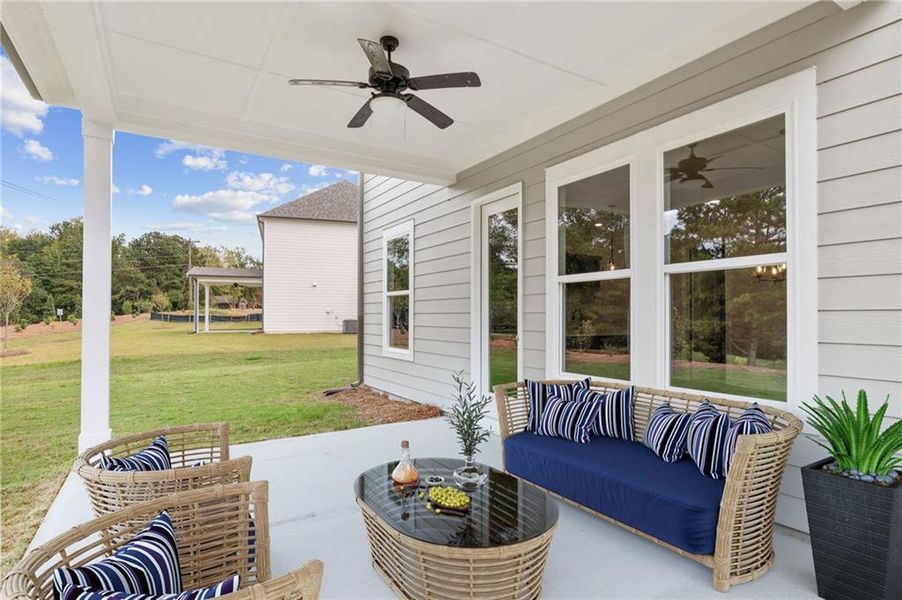 Exterior details and patio area of a home in Ashbury Commons, Powder Springs (Image 33).