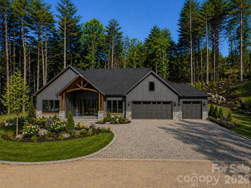 Front exterior of a new home in , Horse Shoe, NC, highlighting curb appeal (Image 17).