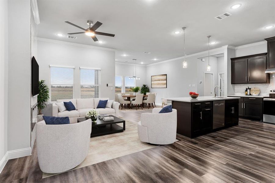 Furnished interior view inside a new home in , Greenville (Image 14).