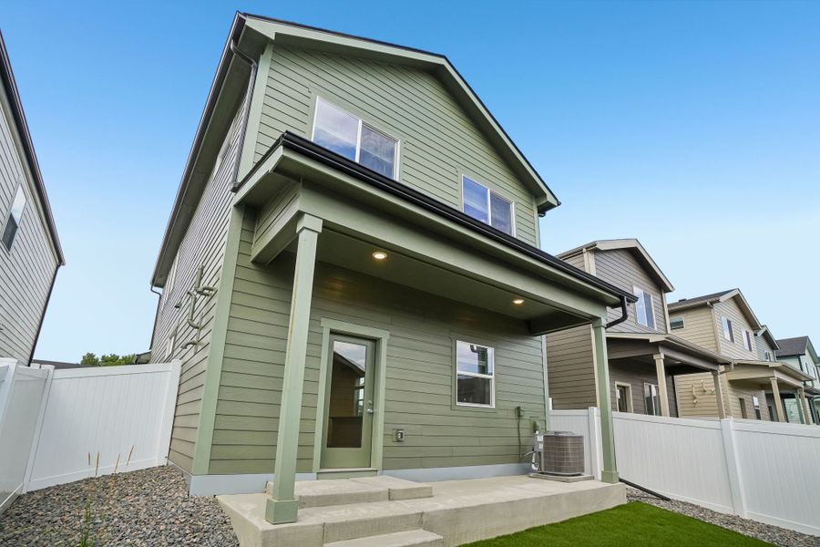 Exterior details and patio area of a home in Liberty Draw, Evans (Image 25).