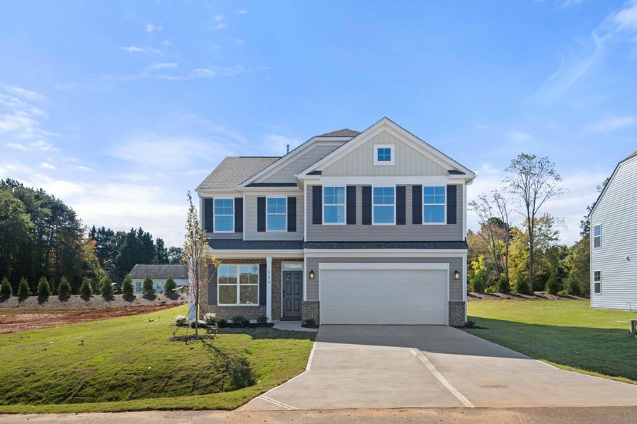 Front exterior of a new home in Pisgah Park, Kernersville, NC, highlighting curb appeal (Image 2).