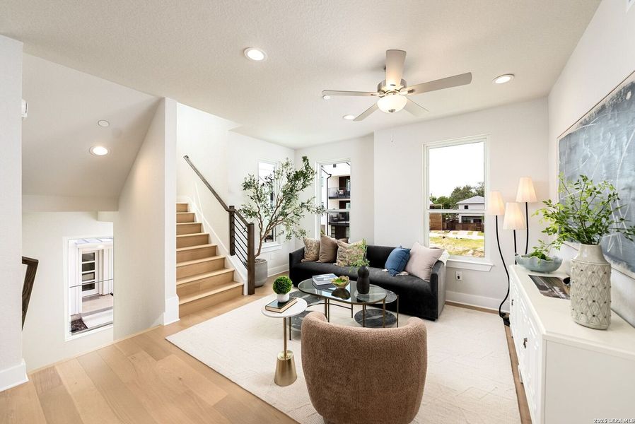 Furnished interior view inside a new home in Victoria Commons, San Antonio (Image 33).