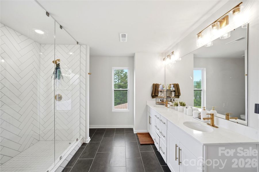 Furnished interior view inside a new home in , Charlotte (Image 26).