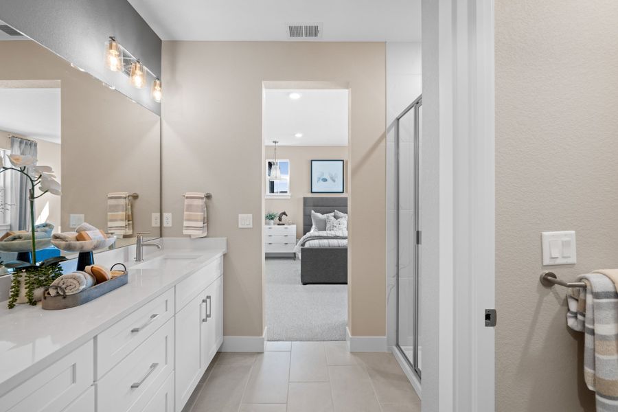 Furnished interior view inside a new home in Trumark Homes at Sterling Ranch, Littleton (Image 22).