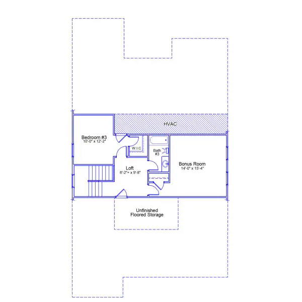 2D floor plan layout of this home in Ovation at Sweetbrier, Durham, NC (Image 3).