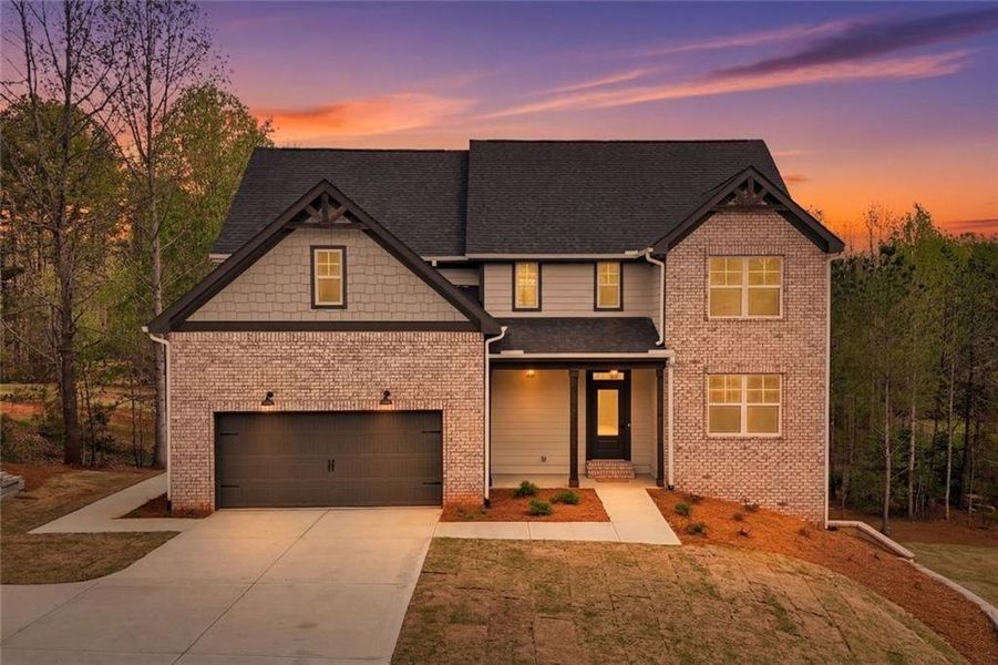 Front exterior of a new home in , Dawsonville, GA, highlighting curb appeal (Image 30). Front exterior of a new home in , Dawsonville, GA, highlighting curb appeal (Image 30).