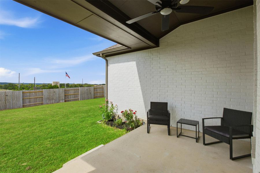 Exterior details and patio area of a home in Nolina, Georgetown (Image 24).
