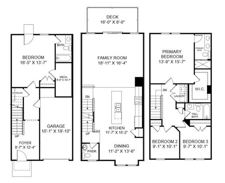 2D floor plan layout of this home in Rhetts Cove, Johns Island, SC (Image 5).