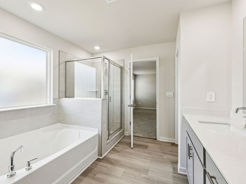 Furnished interior view inside a new home in Creekside at Oxford Park, Fairburn (Image 10).