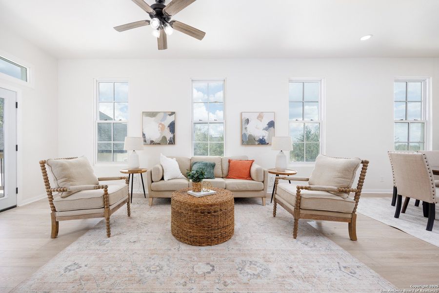 Furnished interior view inside a new home in , Blanco (Image 18). Furnished interior view inside a new home in , Blanco (Image 18).