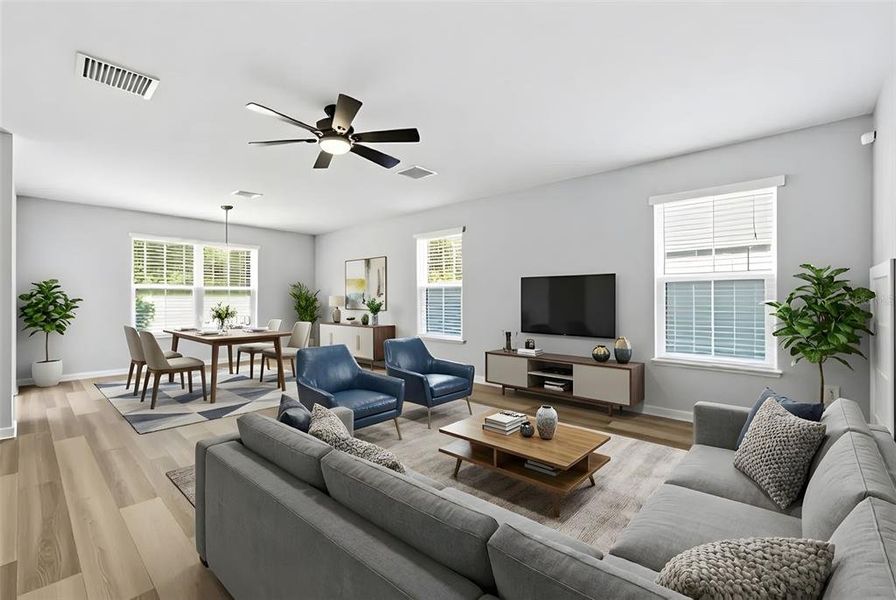 Furnished interior view inside a new home in , Okahumpka (Image 20). Furnished interior view inside a new home in , Okahumpka (Image 20).