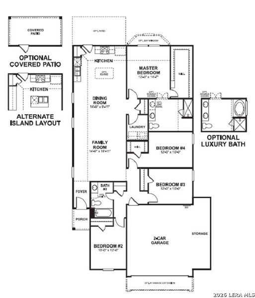 2D floor plan layout of this home in Verano Farms, San Antonio, TX (Image 3).
