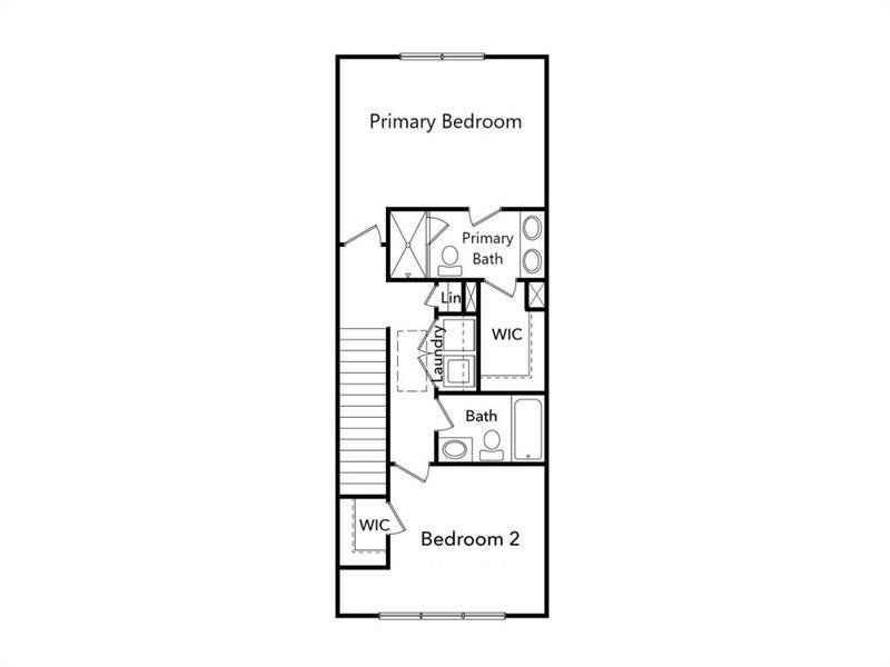 2D floor plan layout of this home in Magnolia Grove, Mableton, GA (Image 3).