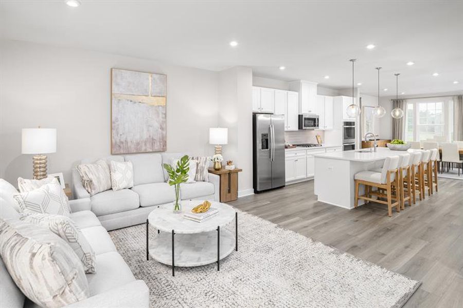 Representative furnished interior of a home built from the Schubert by Ryan Homes in Park Ridge at Sugar Hill, Sugar Hill (Image 11).