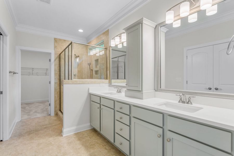Representative furnished interior of a home built from the Ellington by Keystone Homes NC in Weybridge, Burlington (Image 13).