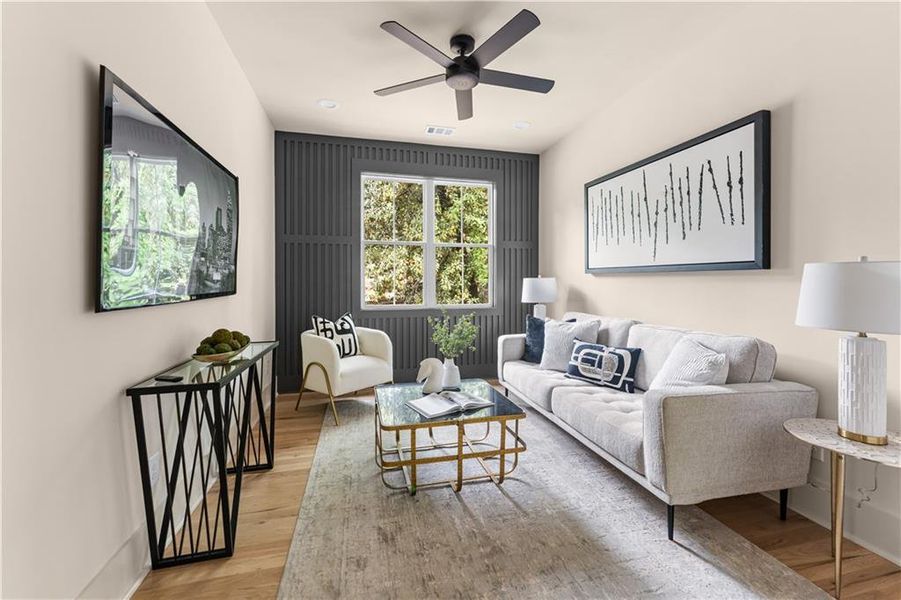 Furnished interior view inside a new home in , Atlanta (Image 32).