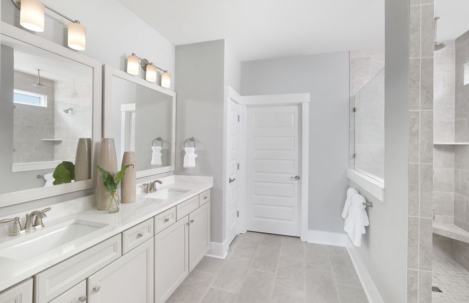 The Owners' Bathroom features a walk-in tile shower