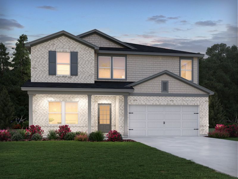 Representative exterior photo of a completed home built from the Chatham Basement by Meritage Homes in Harmony Manor, Fairburn, GA (Image 2). Representative exterior photo of a completed home built from the Chatham Basement by Meritage Homes in Harmony Manor, Fairburn, GA (Image 2).