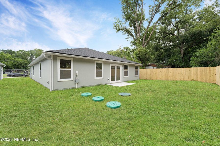 Exterior details and patio area of a home in , Jacksonville (Image 2). Exterior details and patio area of a home in , Jacksonville (Image 2).
