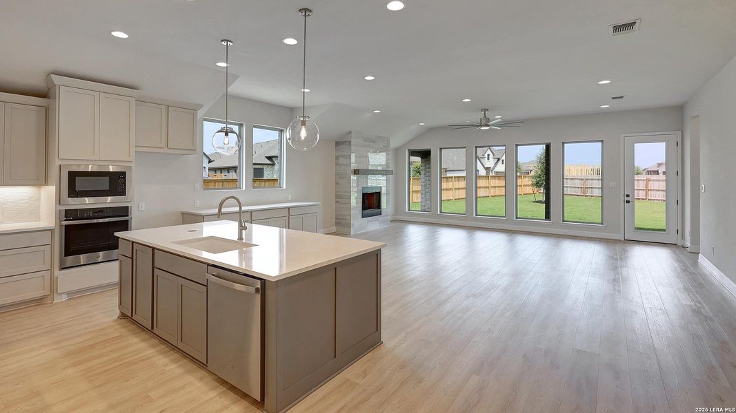 Furnished interior view inside a new home in Alsatian Oaks, Castroville (Image 12).