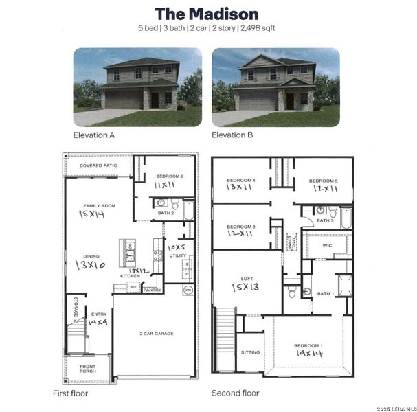 2D floor plan layout of this home in Langdon, San Antonio, TX (Image 5).