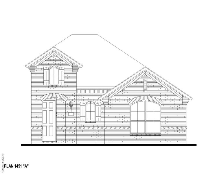 Plan 1451 Elevation A Plan 1451 Elevation A