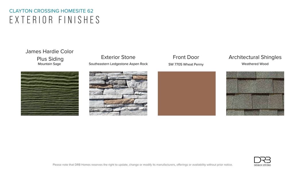 Sample of building materials used in homes in Clayton Crossing, Arden (Image 20). Sample of building materials used in homes in Clayton Crossing, Arden (Image 20).