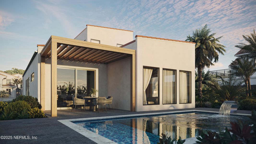 Front exterior of a new home in , St. Augustine Beach, FL, highlighting curb appeal (Image 14).