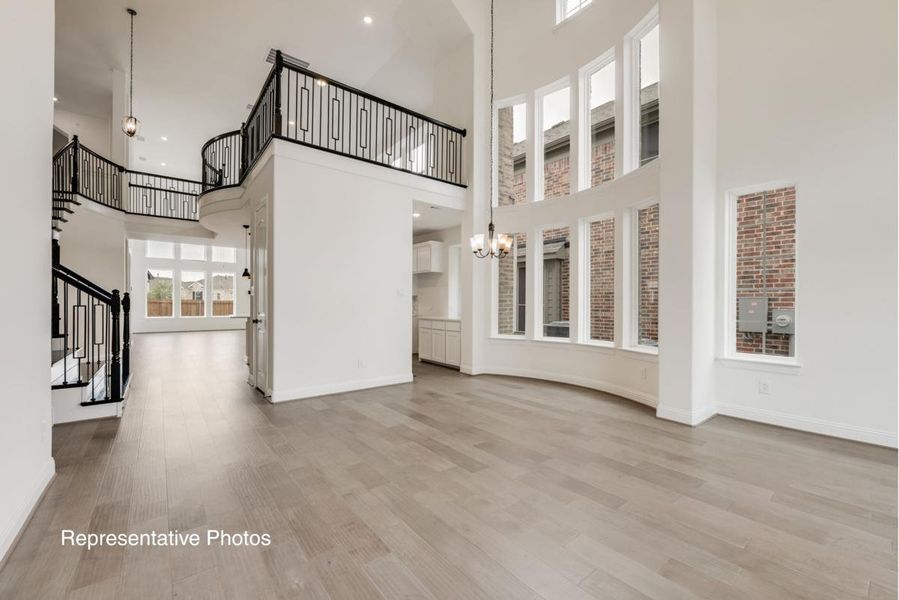 Representative unfurnished interior of a home built from the Grand Martinique by Grand Homes in Providence Cove, McKinney (Image 12). Representative unfurnished interior of a home built from the Grand Martinique by Grand Homes in Providence Cove, McKinney (Image 12).