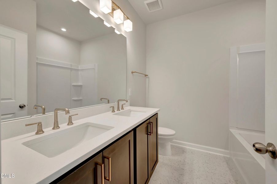 Double Vanity in Hall Bathroom