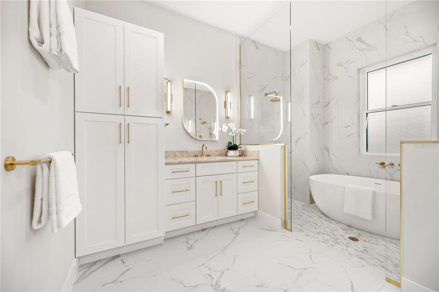 Furnished interior view inside a new home in , Flagler Beach (Image 49).