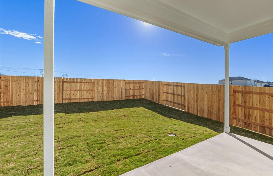 Exterior details and patio area of a home in Sunfield, Buda (Image 17). Exterior details and patio area of a home in Sunfield, Buda (Image 17).