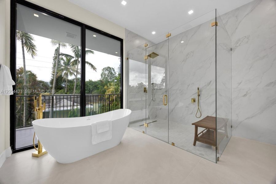 Furnished interior view inside a new home in , Miami (Image 46).