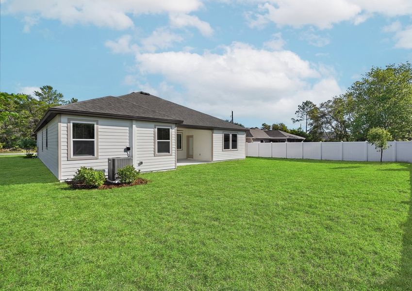 The backyard of the Leland