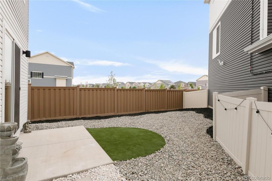 Exterior details and patio area of a home in Thompson River Ranch, Johnstown (Image 4).