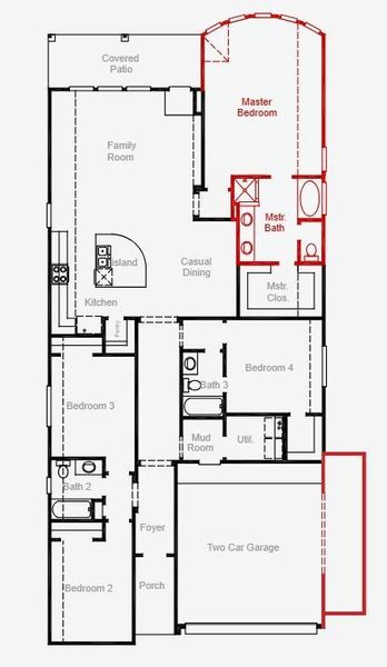 2D floor plan layout of this home in The Trails, New Caney, TX (Image 2). 2D floor plan layout of this home in The Trails, New Caney, TX (Image 2).