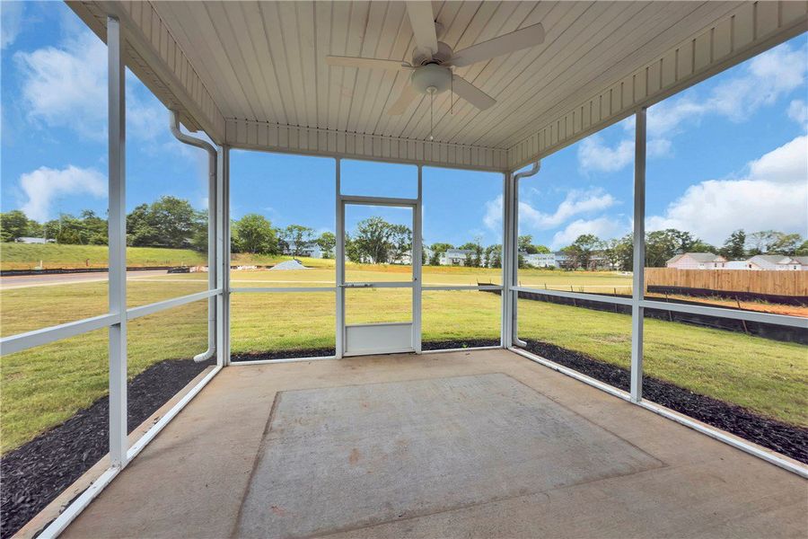 Exterior details and patio area of a home in Brownstone Park, Easley (Image 4).