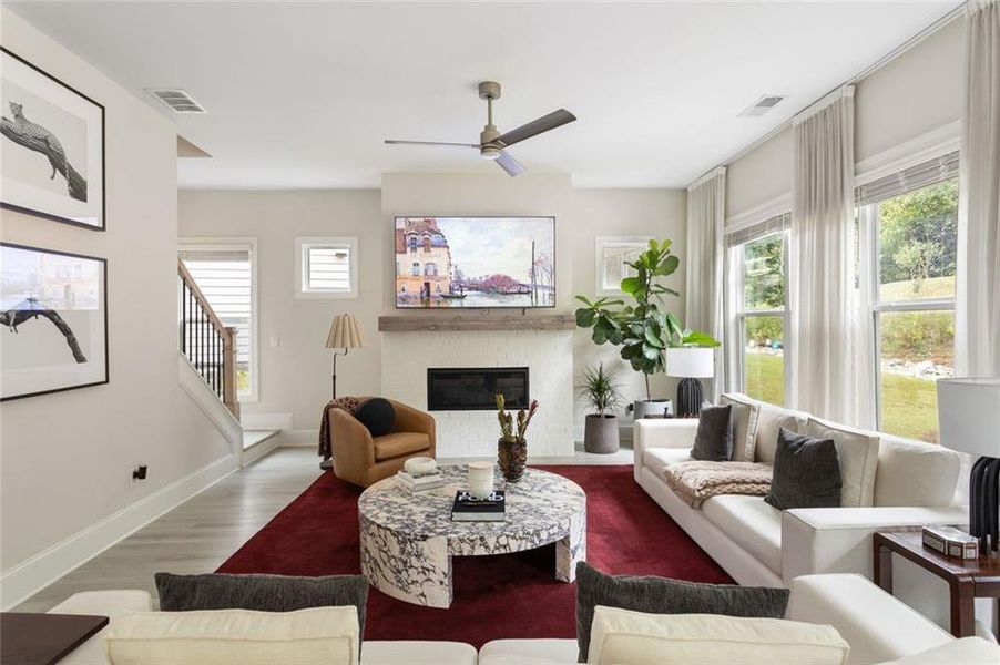 Furnished interior view inside a new home in West Highlands, Atlanta (Image 8). Furnished interior view inside a new home in West Highlands, Atlanta (Image 8).